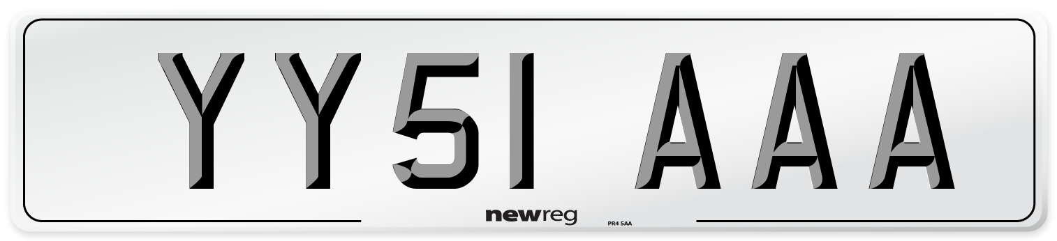 YY51 AAA Number Plate from New Reg